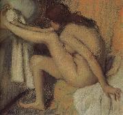 Naked  woman wiping toes Edgar Degas